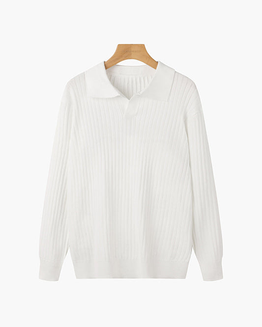 SUWON Polo z dekoltem w kształcie V